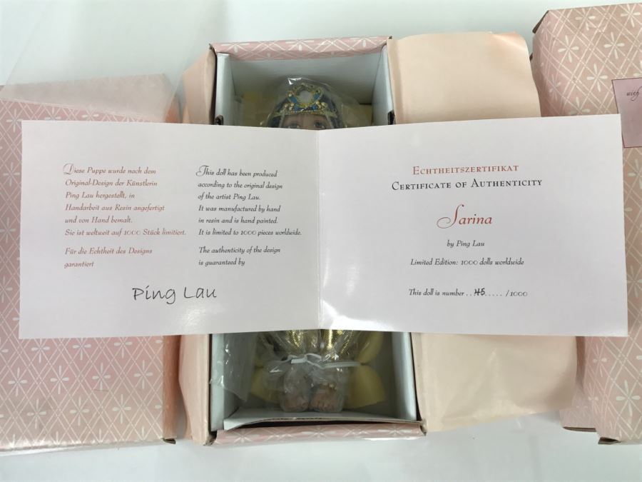Shao-Hui Doll By Ping Lau Limited Edition Doll 40 Of 1000 And Sarina Doll By Ping Lau Limited 45 Of 1000 New In Box [Photo 12]
