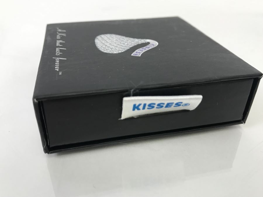 Hershey Kisses Sterling Silver Pendant With CZ Stones And Sterling Silver Chain New In Box [Photo 4]