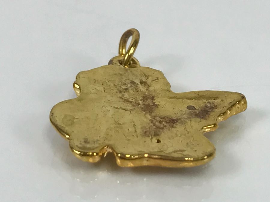 14K Yellow Gold Guardian Angel Pendant By Peter Brams PBD 1992 3.4g [Photo 10]