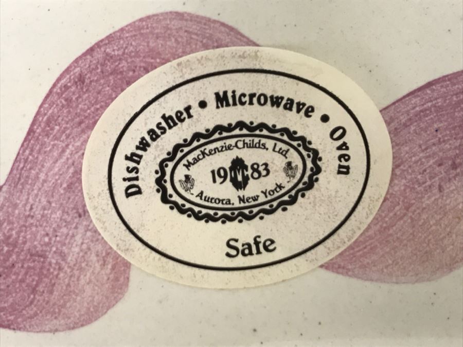 MacKenzie-Childs Hand-Painted Ceramics 'Madison' Pattern Footed Cake Stand [Photo 10]