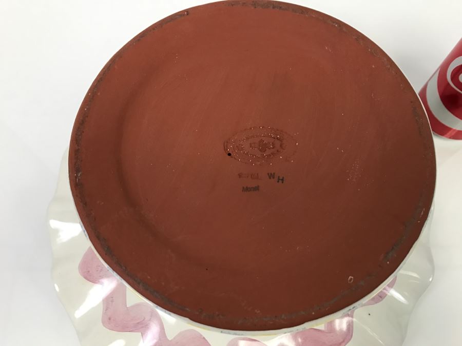 MacKenzie-Childs Hand-Painted Ceramics 'Madison' Pattern Footed Cake Stand [Photo 7]