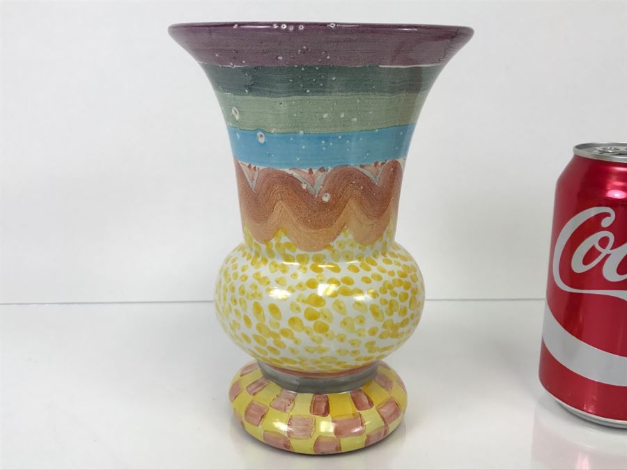 MacKenzie-Childs Hand-Painted Ceramics Vase [Photo 1]