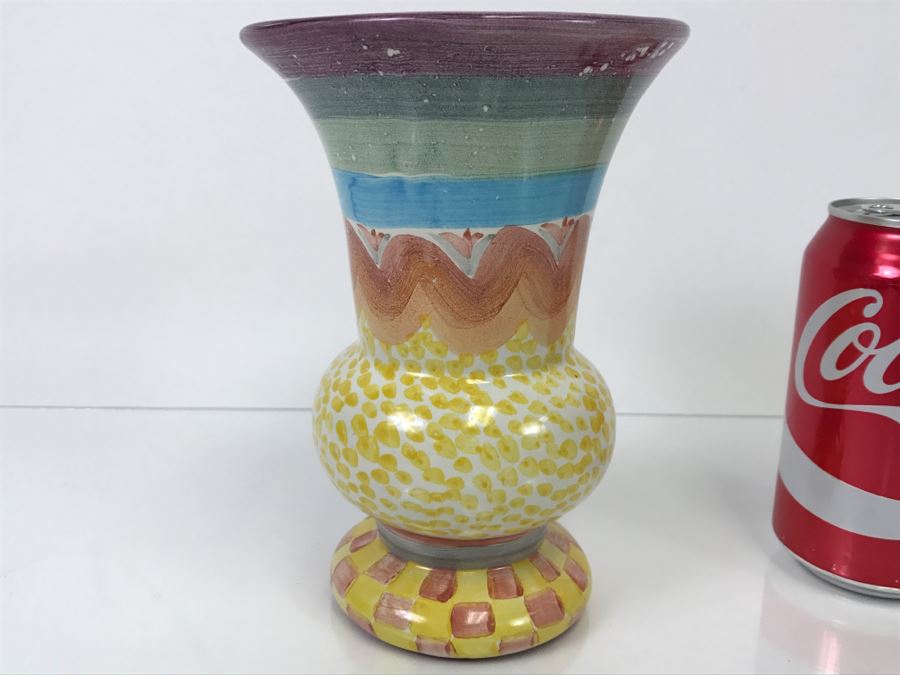 MacKenzie-Childs Hand-Painted Ceramics Vase [Photo 5]