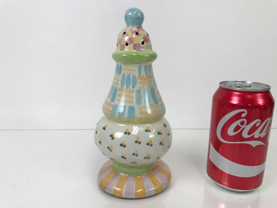 MacKenzie-Childs Hand-Painted Ceramics Large Sugar Shaker [Photo 1]