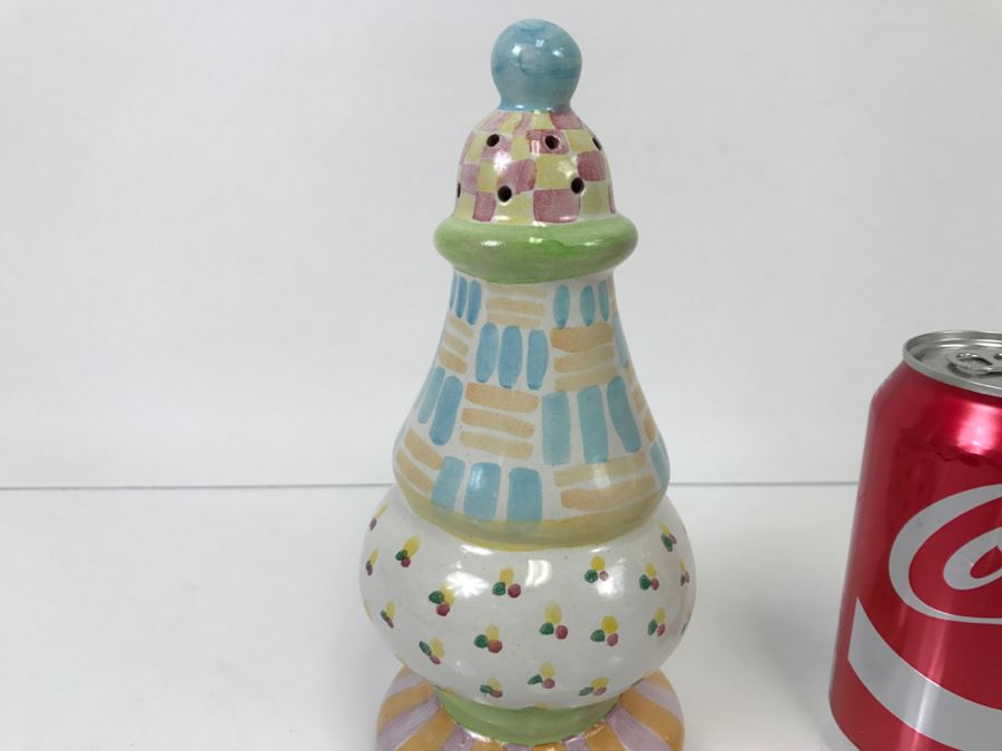 MacKenzie-Childs Hand-Painted Ceramics Large Sugar Shaker [Photo 3]