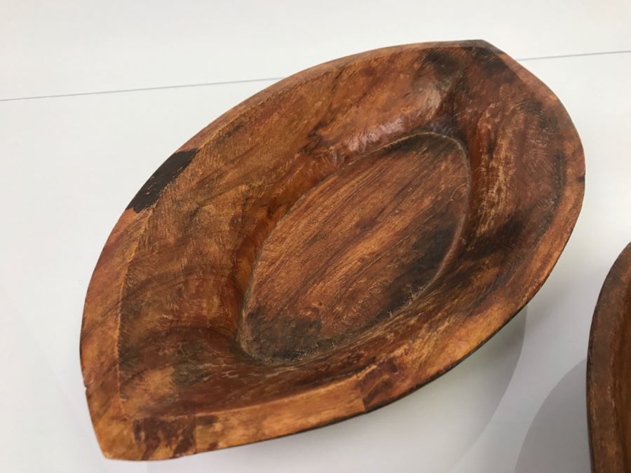 Pair Of Carved Wooden Bowls From India [Photo 6]