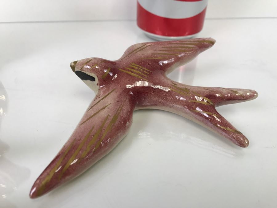 Black Panther Ceramic Planter And Pair Of Ceramic Birds [Photo 7]