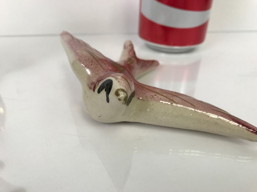 Black Panther Ceramic Planter And Pair Of Ceramic Birds [Photo 5]