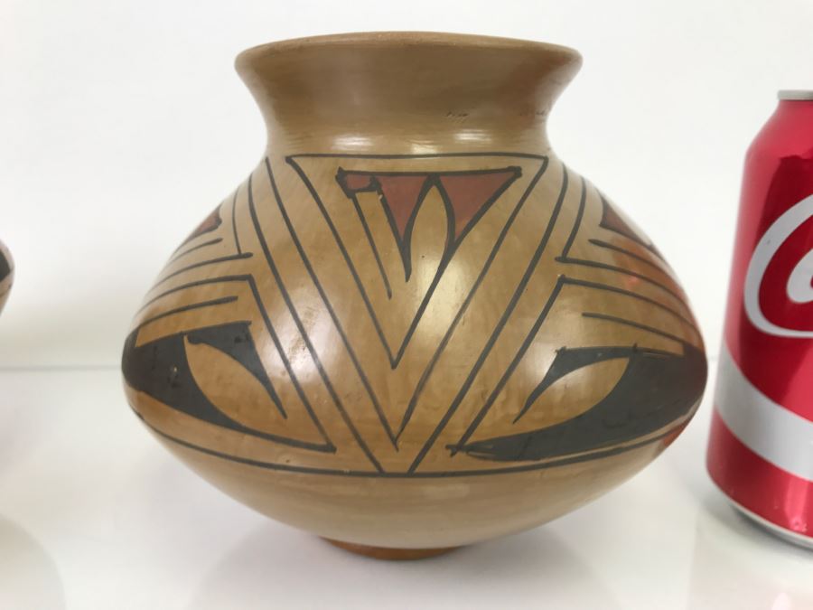 Pair Of Mexican Pottery Bowls - One Bowl Is Signed BM [Photo 7]