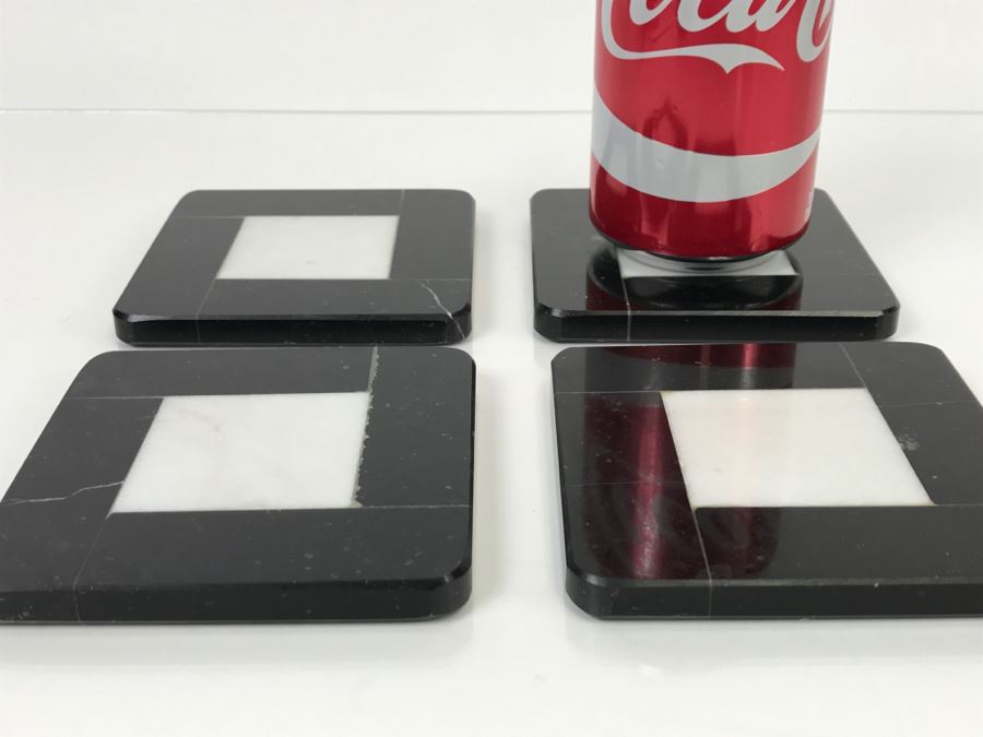 Set Of (4) Marble Drink Coasters [Photo 2]