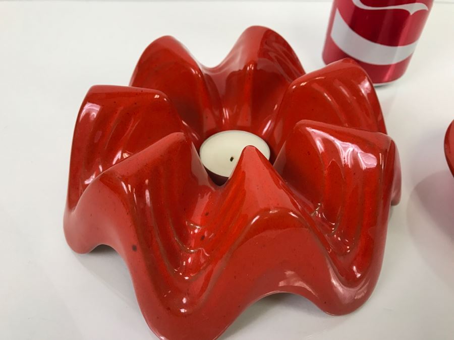 Vintage Frankoma Pot Warmer WA3 And Frankoma Candleholder 312 - Note That Pot Warmer Goes With Bean Pot In This Sale [Photo 3]