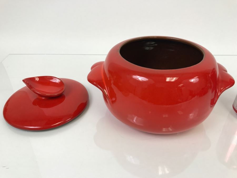 Vintage Frankoma Pottery 4V Covered Casserole / Bean Pot  [Photo 5]