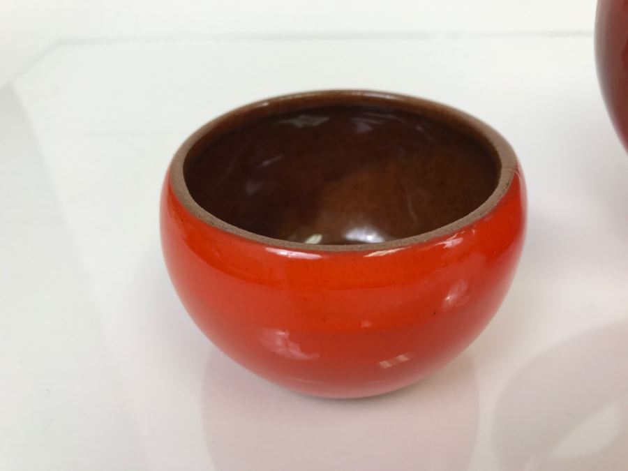 Vintage Frankoma Pottery Teapot, Creamer And Cup [Photo 9]