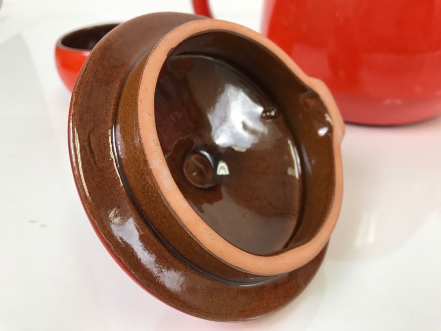 Vintage Frankoma Pottery Teapot, Creamer And Cup [Photo 10]