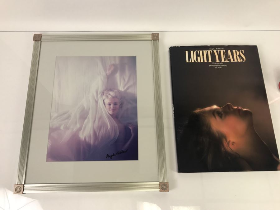 MARILYN MONROE Photograph Signed By Photographer Douglas Kirkland Plus Coffee Table Book 'Light Years' By Douglas Kirkland Featuring Same Photograph Appraised At $1,500 In 2000 - This Item Has A Reserve