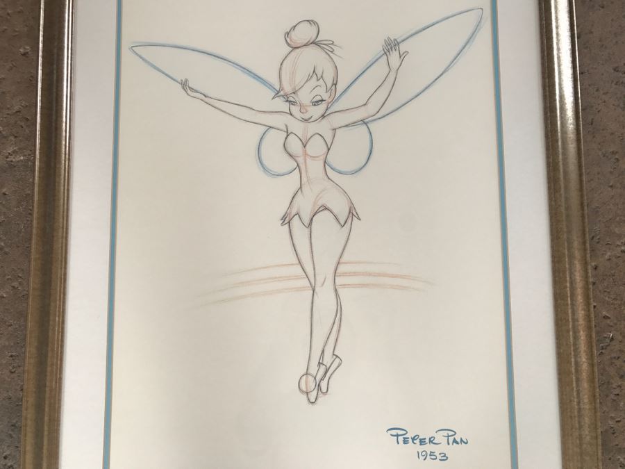 Contemporary Framed Print Of 1953 Peter Pan Disney Tinker Bell - 2'4' X 3' [Photo 4]