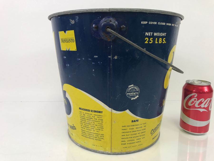 Vintage All Detergent Advertising Galvanzied Steel Bucket - 11'H X 1'1'R [Photo 7]