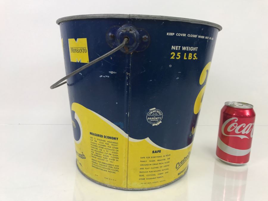 Vintage All Detergent Advertising Galvanzied Steel Bucket - 11'H X 1'1'R [Photo 4]