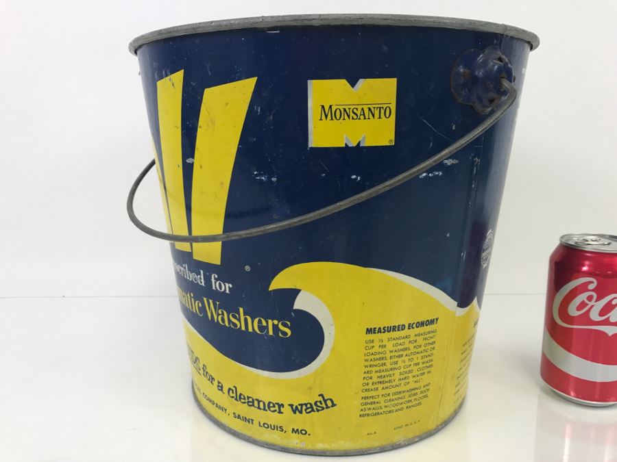 Vintage All Detergent Advertising Galvanzied Steel Bucket - 11'H X 1'1'R [Photo 5]