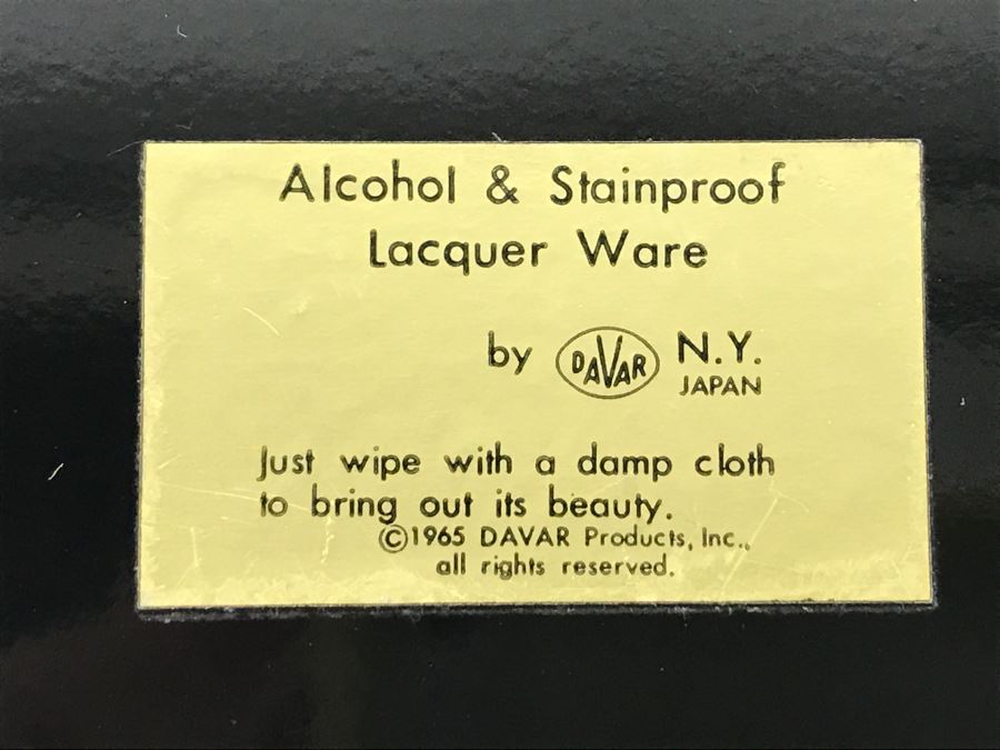 1965 Mid-Century Lacquer Ware By Davar Japan [Photo 5]