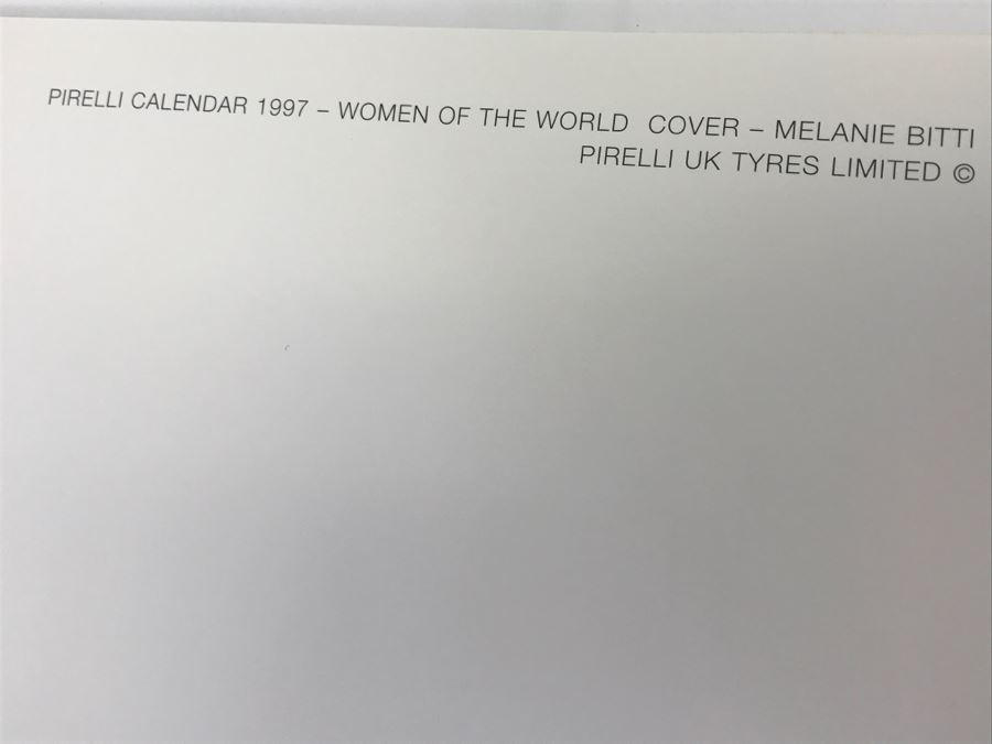 LARGE Collectible 1997 PIRELLI Calendar Girls Women Of The World By Richard Avedon Pirelli UK Tyres Limited - WARNING Nude Photos No. 13261 2'5' X 1'6' [Photo 6]