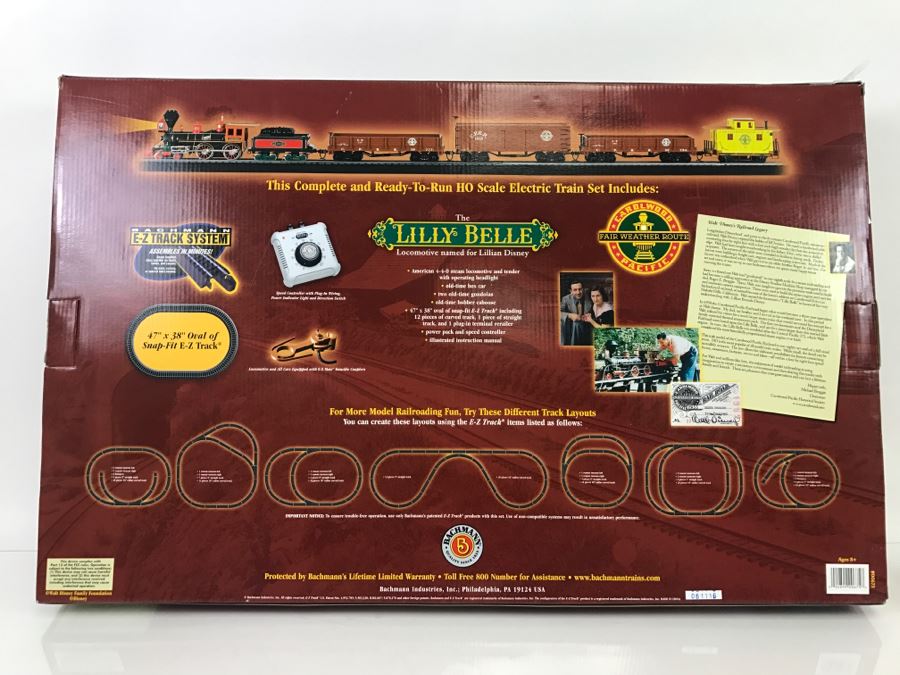 Collectible BACHMANN Walt Disney's Railroad Train Set Featuring Lilly Belle Modelled After Walt Disney's Personal Carolwood Pacific Railroad At Walt's Home Signed By Model Train Designer [Photo 13]