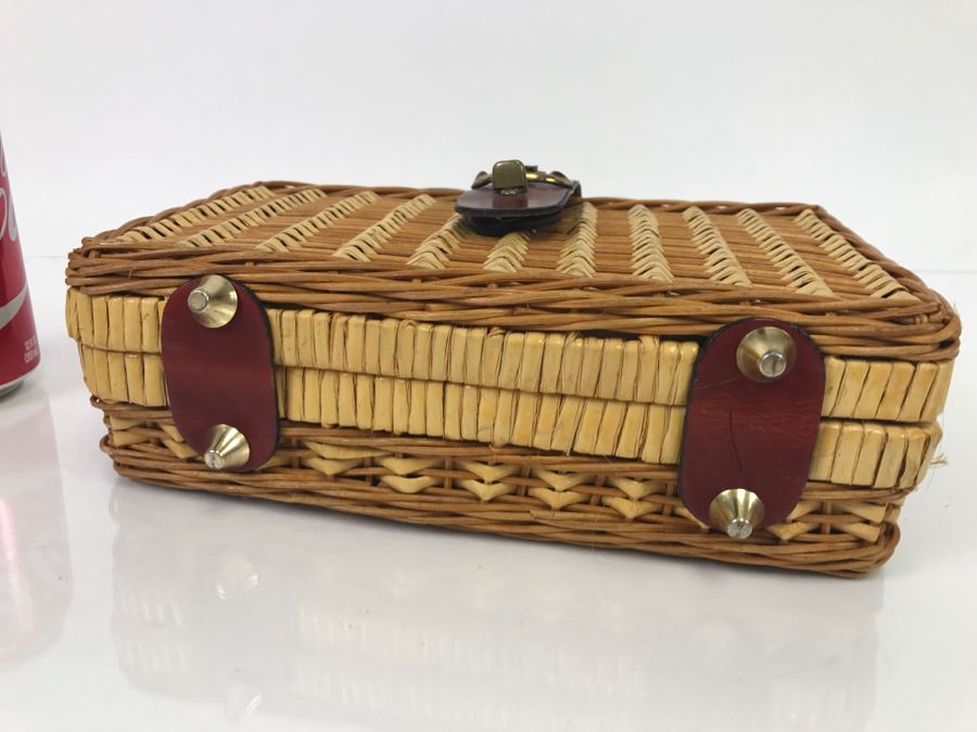 Vintage Wicker Etienne Aigner Handbag [Photo 6]