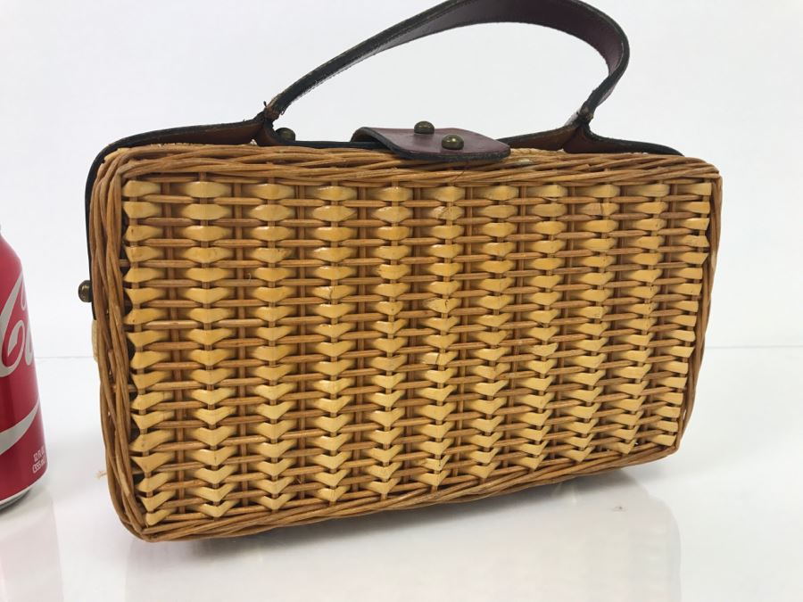 Vintage Wicker Etienne Aigner Handbag [Photo 5]