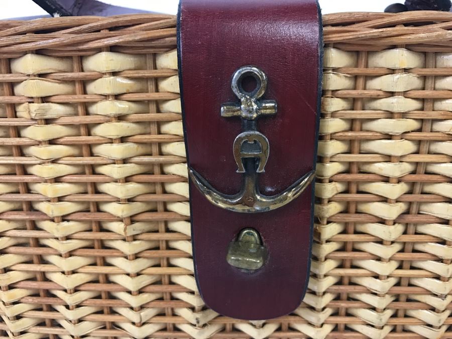 Vintage Wicker Etienne Aigner Handbag [Photo 3]