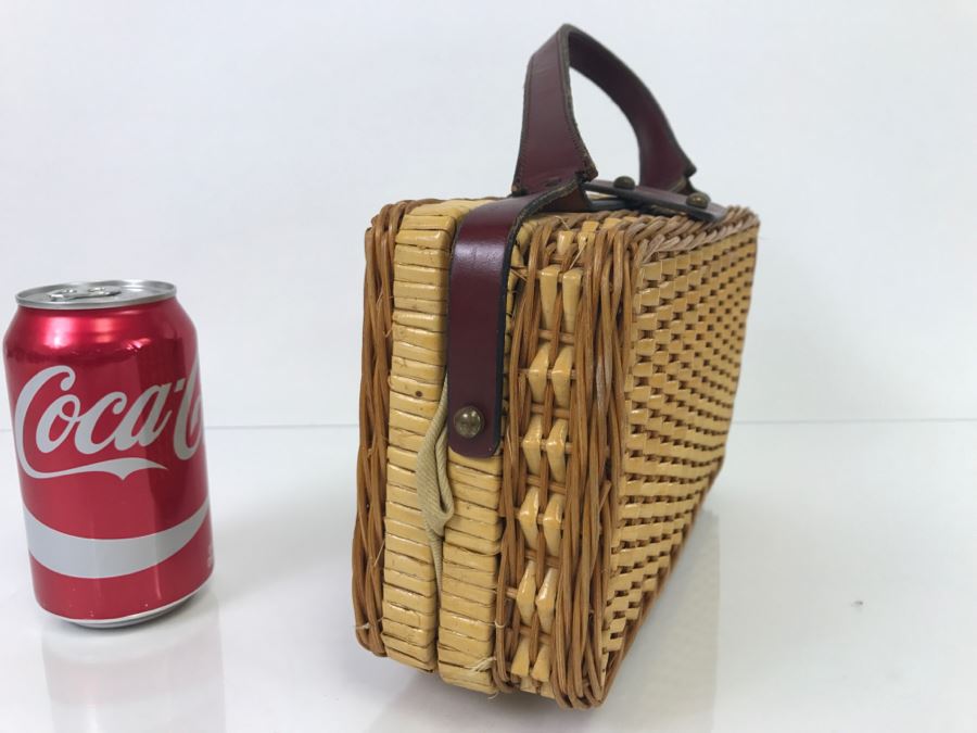 Vintage Wicker Etienne Aigner Handbag [Photo 4]