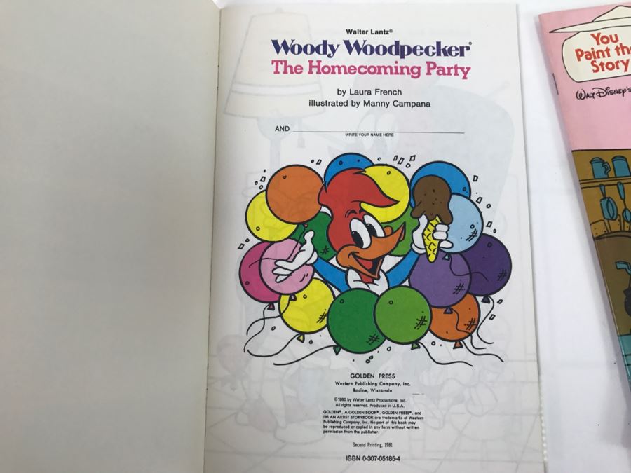 (8) Vintage New Old Stock You Paint The Story Cinderella, Woody Woodpecker, Bugs Bunny And Porky Pig, And Tweety And Sylvester Walt Disney Warner Bros [Photo 11]