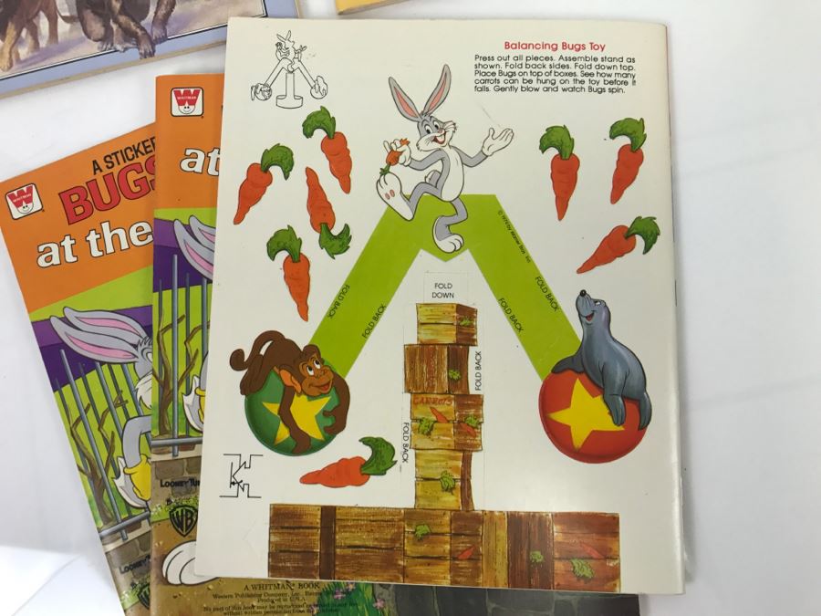 (5) Vintage Tarzan Coloring Books And Bugs Bunny Sticker / Activity Books New Old Stock [Photo 4]