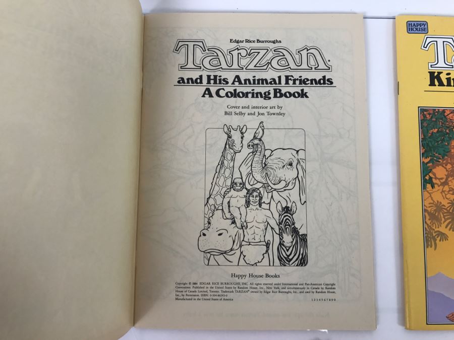 (5) Vintage Tarzan Coloring Books And Bugs Bunny Sticker / Activity Books New Old Stock [Photo 11]