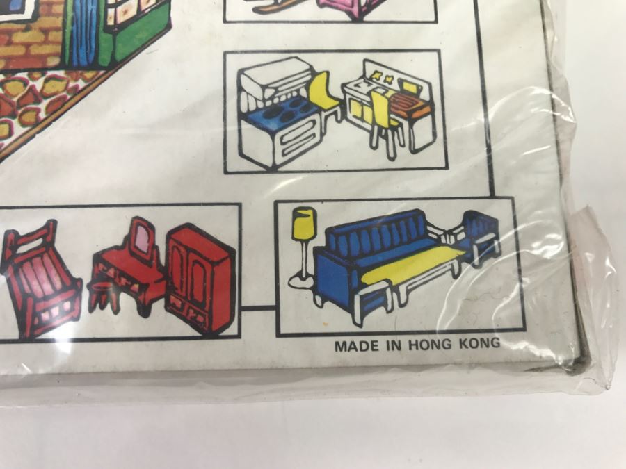 Vintage Metalware Doll House Dinner Cookware Sets + Doll House Crystal Set + Doll House Furniture With Bendable Doll All New Old Stock [Photo 27]