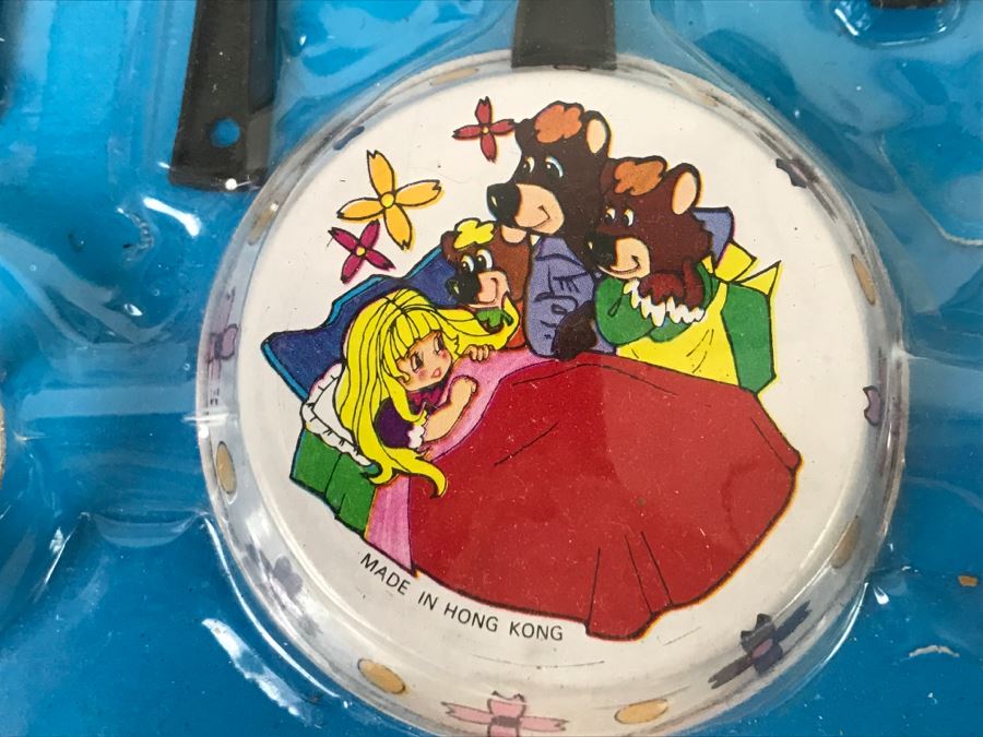 Vintage Metalware Doll House Dinner Cookware Sets + Doll House Crystal Set + Doll House Furniture With Bendable Doll All New Old Stock [Photo 9]