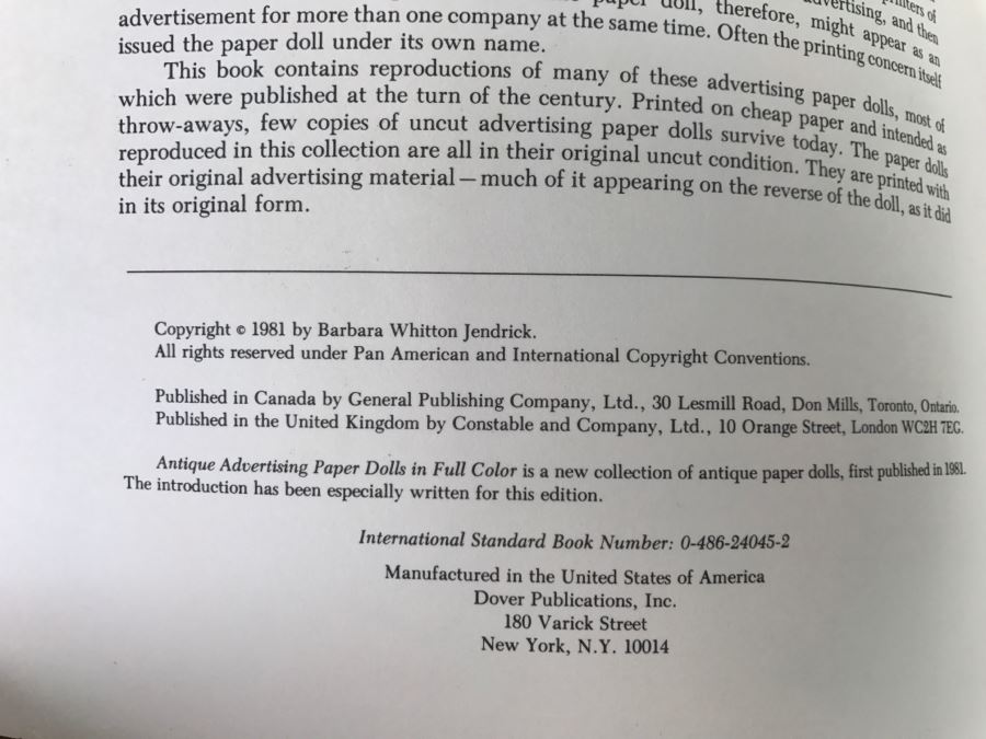 (5) Vintage Paper Dolls New Old Stock Dolly Dingle, Vivien Leigh, Kate Greenaway, Antique Advertising [Photo 10]