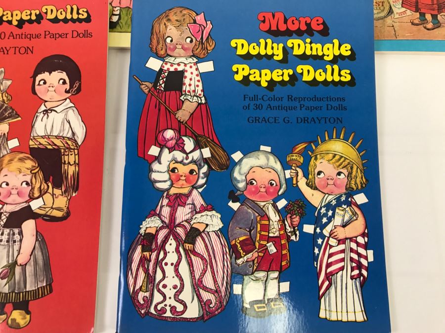 (5) Vintage Paper Dolls New Old Stock Dolly Dingle, Vivien Leigh, Kate Greenaway, Antique Advertising [Photo 3]