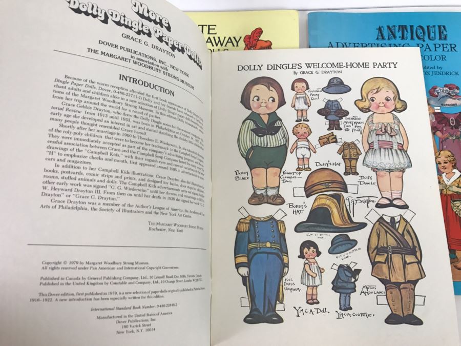 (5) Vintage Paper Dolls New Old Stock Dolly Dingle, Vivien Leigh, Kate Greenaway, Antique Advertising [Photo 12]