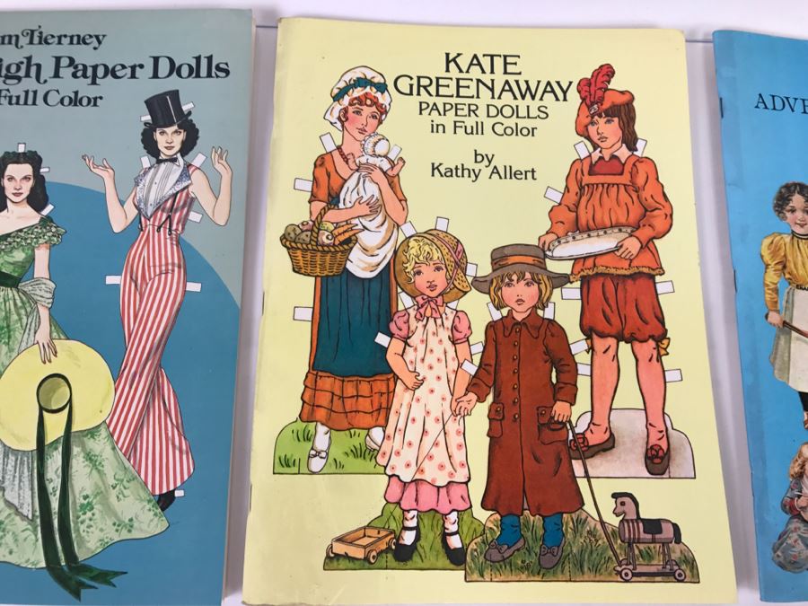 (5) Vintage Paper Dolls New Old Stock Dolly Dingle, Vivien Leigh, Kate Greenaway, Antique Advertising [Photo 5]