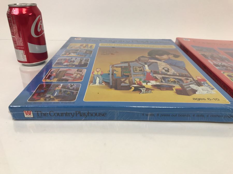(2) The Country Playhouse And Contemporary Playhouse 4-Room House With Furnishings, Paper Dolls, Clothes Sealed New Old Stock [Photo 15]