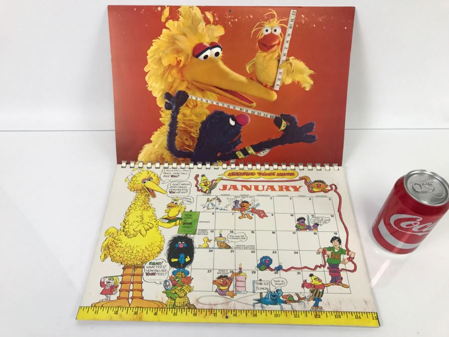Vintage 1974 Sesame Street Calendar Jim Henson's Muppets