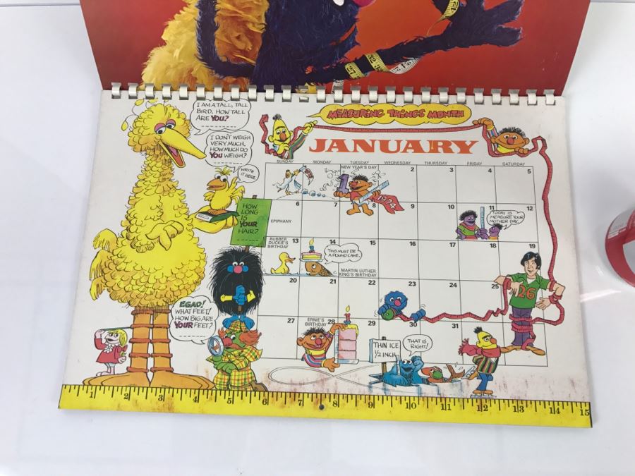 Vintage 1974 Sesame Street Calendar Jim Henson's Muppets