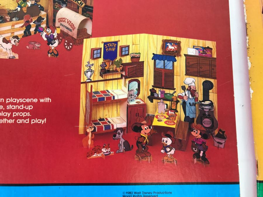 (3) Press-Out Playbook Walt Disney's Winnie-The-Pooh & Friends, Mickey & Minnie Out West, Bugs Bunny On The Farm New Old Stock [Photo 5]