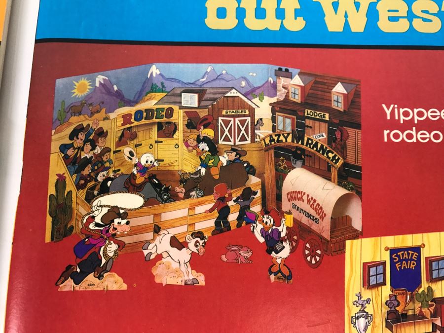 (3) Press-Out Playbook Walt Disney's Winnie-The-Pooh & Friends, Mickey & Minnie Out West, Bugs Bunny On The Farm New Old Stock [Photo 4]