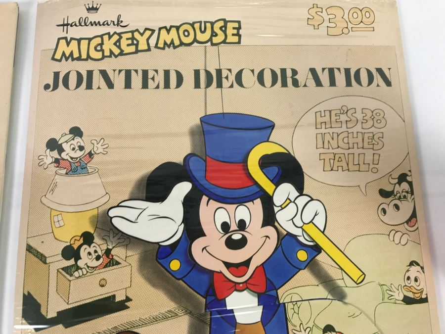 Hallmark GOOFY And Mickey Mouse Jointed Decoration 38' Tall New Old Stock [Photo 6]