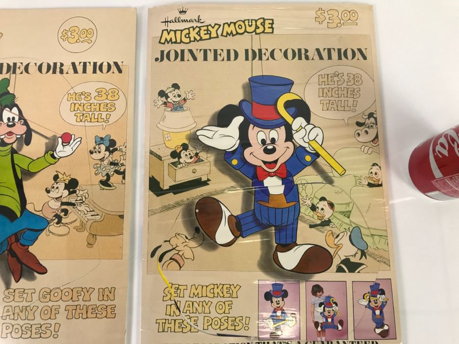 Hallmark GOOFY And Mickey Mouse Jointed Decoration 38' Tall New Old Stock [Photo 5]
