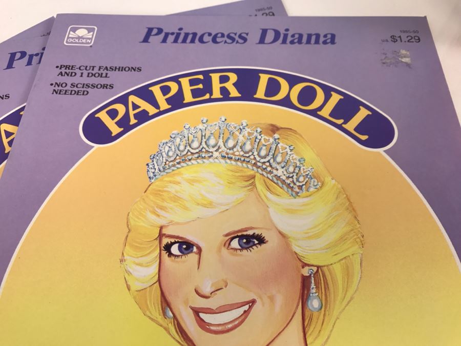 (4) Princess Diana Paper Doll Books New Old Stock [Photo 3]