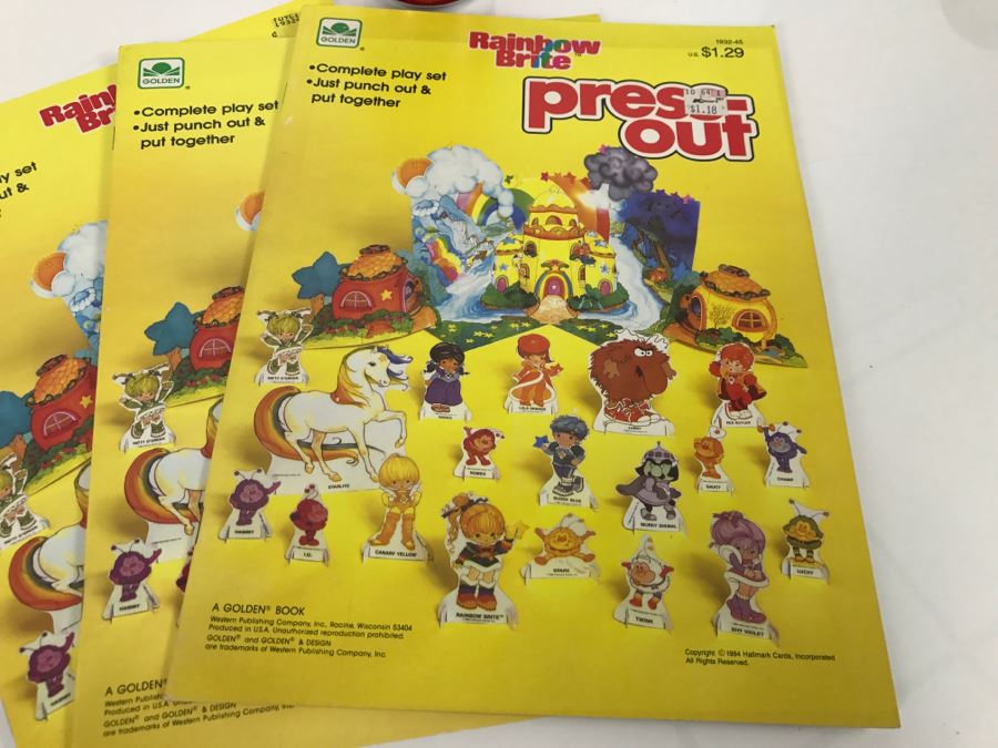 (2) Rainbow Brite Paper Doll Books + (3) Rainbow Brite Press-Out Books New Old Stock [Photo 8]