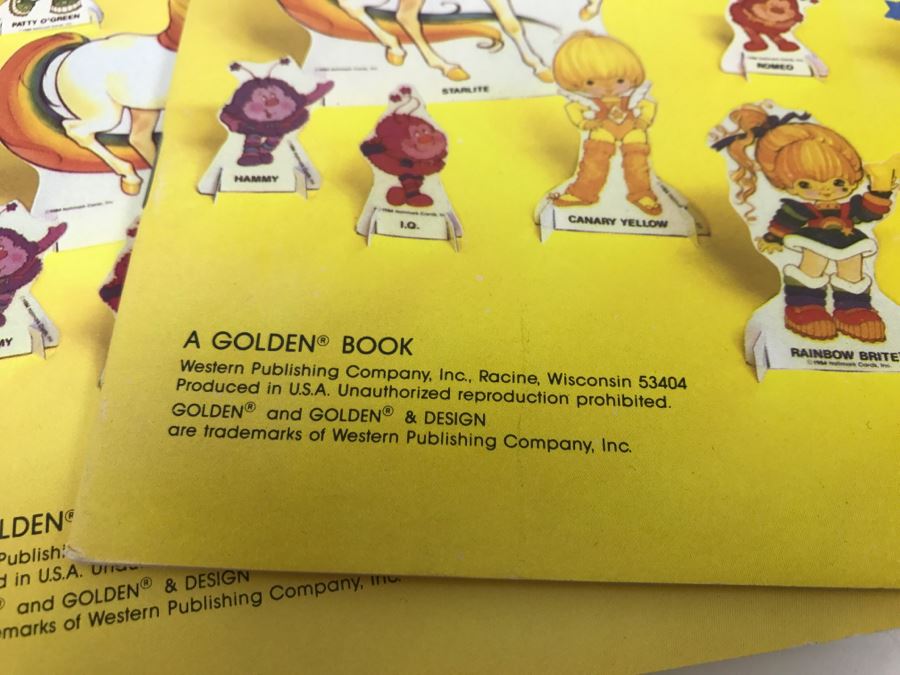 (2) Rainbow Brite Paper Doll Books + (3) Rainbow Brite Press-Out Books New Old Stock [Photo 12]