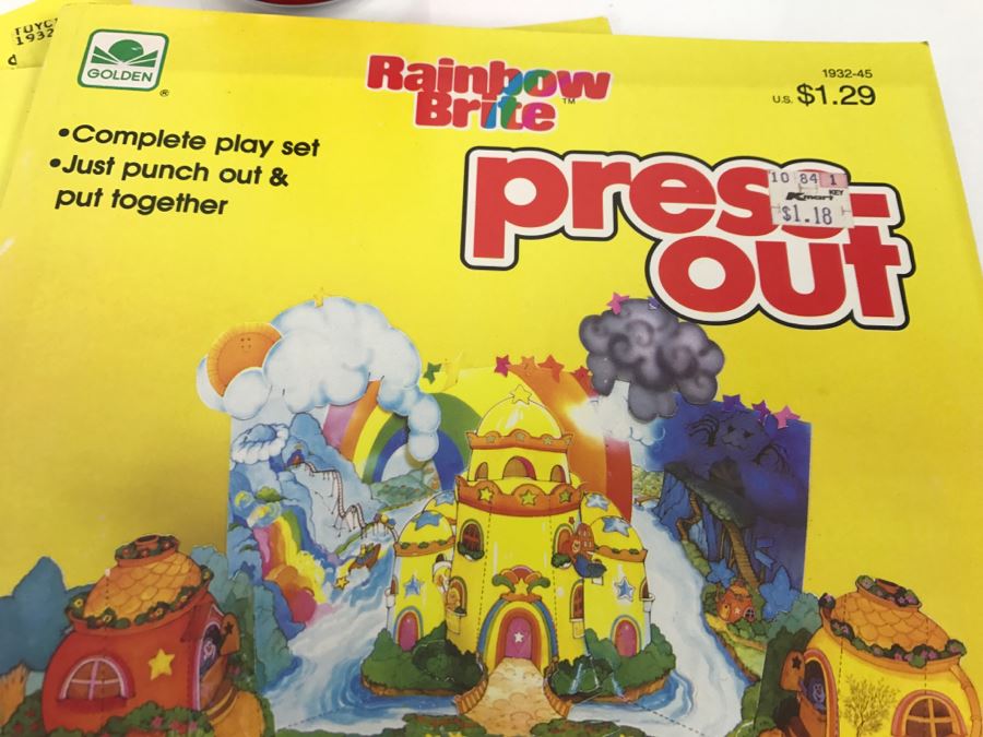 (2) Rainbow Brite Paper Doll Books + (3) Rainbow Brite Press-Out Books New Old Stock [Photo 9]
